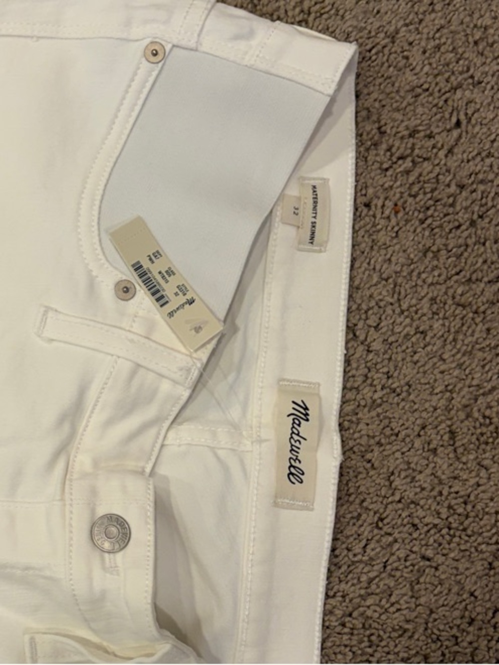 Madewell Sz 32 Maternity Skinny Jeans (NWT)